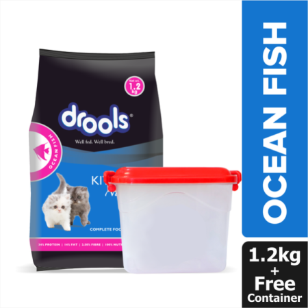 Drools Ocean fish dry kitten cat food 1.2kg