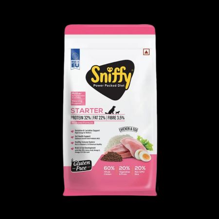 Sniffy Starter Chicken & Egg Dry Dog Food 3kg